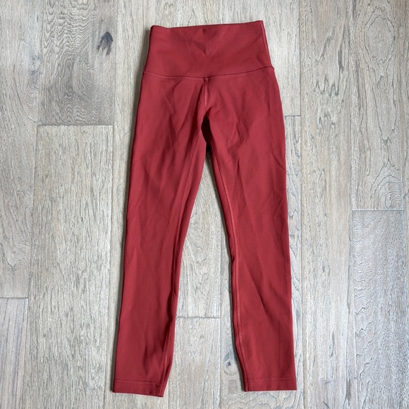 Lululemon Wunder Train High-Rise Crop 23" Terra Orange Size 2 - Picture 6 of 9